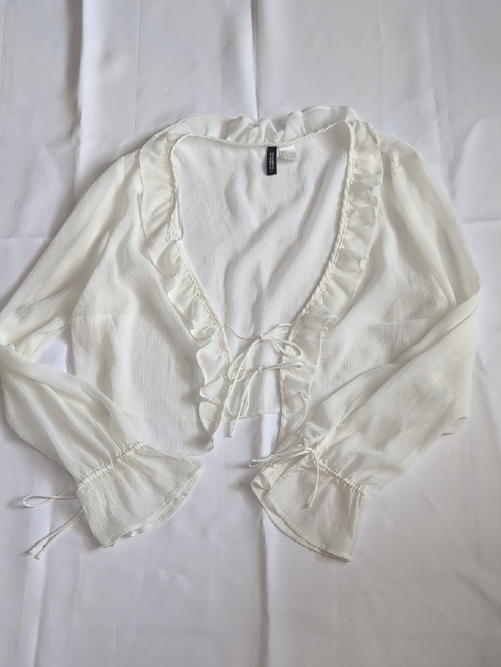Divided White Cardigan